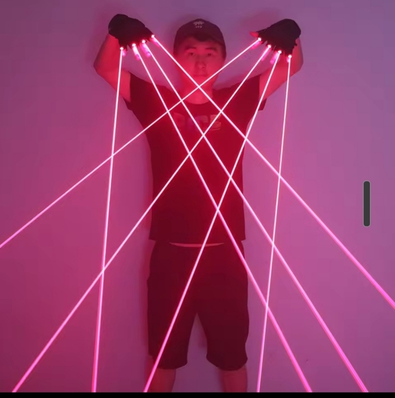 Vibrant Pink Laser Gloves